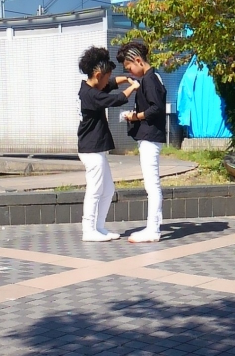 I loved how these girls corn rows made the most rockin faux hawks of all time.